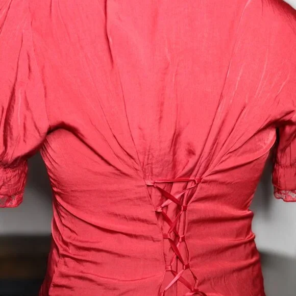 NWT red Scarlett Darkness Corset Blouse - 2XL (F21) - Picture 4 of 8